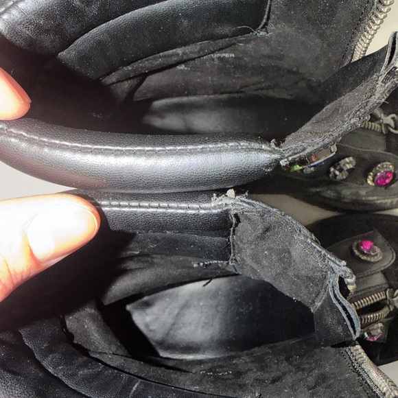 Kurt Geiger colored jewel Bobby suede boots - Picture 7 of 9